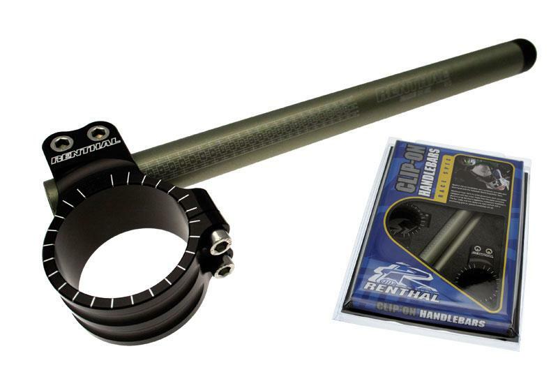 RENTHAL Original Clip-Ons Ø50 mm hoogte +0 mm offset +40 mm/7° - Zwart