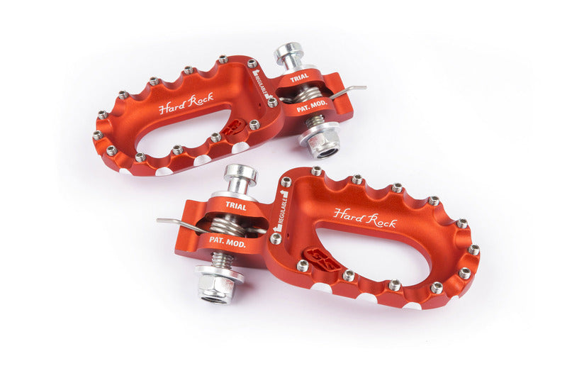 S3 Parts Hard Rock Footrests Aluminium Orange