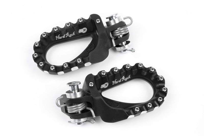 S3 Parts Hard Rock Enduro Footrests Aluminium Black