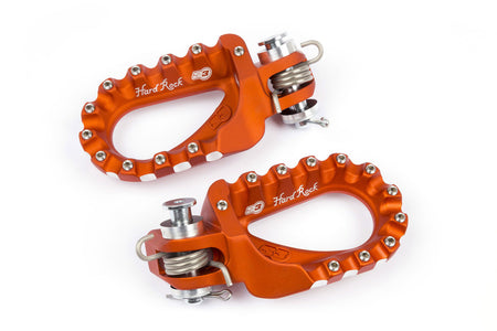 S3 Parts Hard Rock Enduro Footrests Aluminium Orange