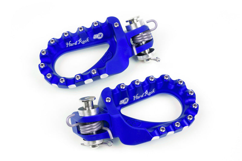 S3 Parts Hard Rock Enduro Footrests Aluminium Blue