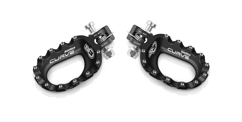 S3 Parts Curve Footrests Aluminium Black