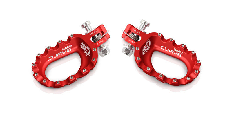 S3 Parts Curve Footrests Aluminium Red