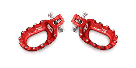 S3 Parts Curve Footrests Aluminium Red