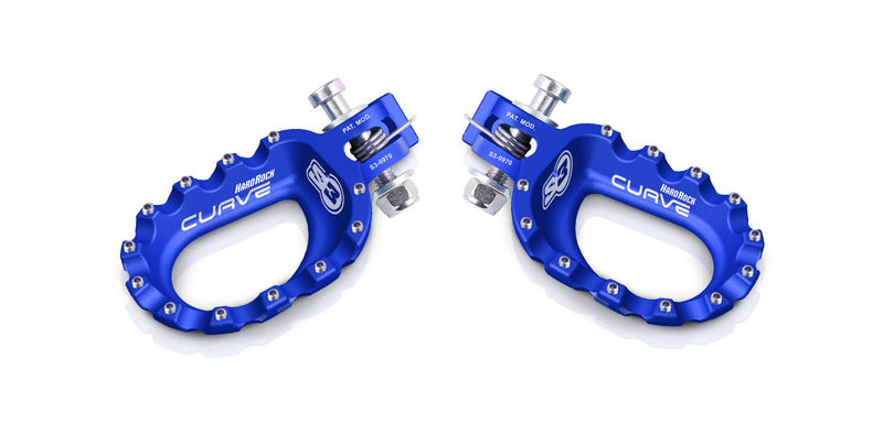 S3 Parts Curve Footrests Aluminium Blue