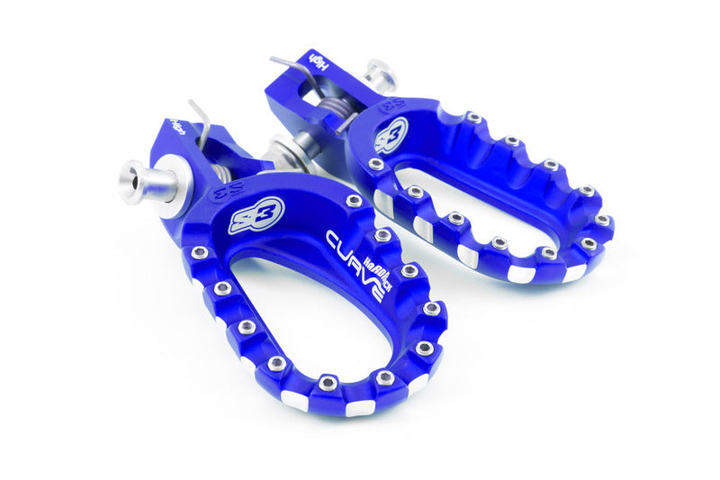 S3 Parts Curve High Footrests Blue KTM/Husqvarna