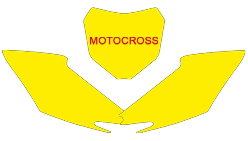 BLACKBIRD Plate Stickers White Honda CRF250R/450R
