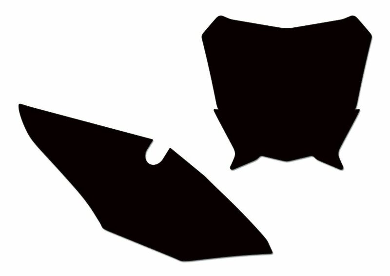 BLACKBIRD Plate Stickers Black Honda CRF450R