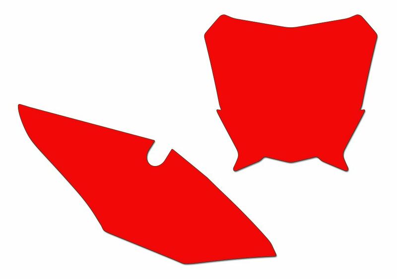 BLACKBIRD Plate Stickers Red Honda CRF450R