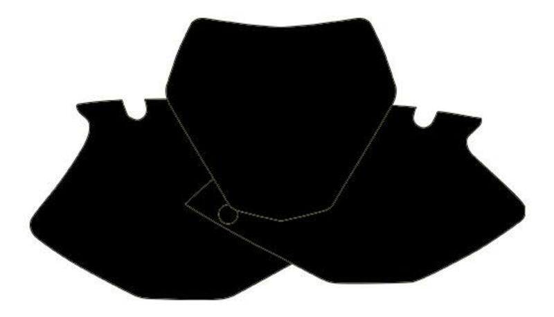 BLACKBIRD Plate Stickers Black Yamaha YZF250