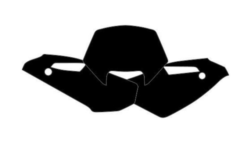 BLACKBIRD Plate Stickers Black Husqvarna WR250/300