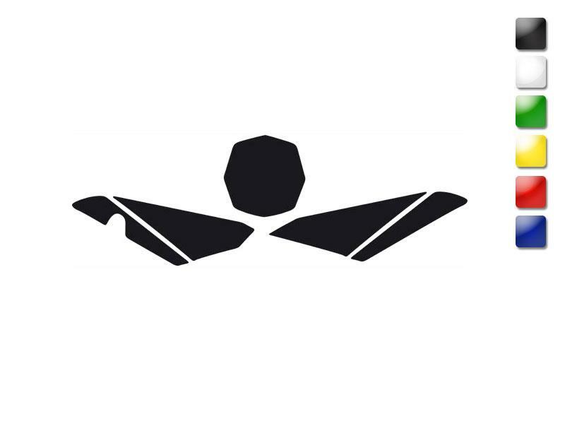 BLACK CROSS FRONT PLATE STICKER HUSQVARNA TC449 '11