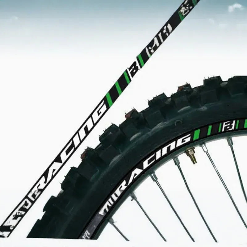 BLACKBIRD Wheel Graphic Stickers Green Universal