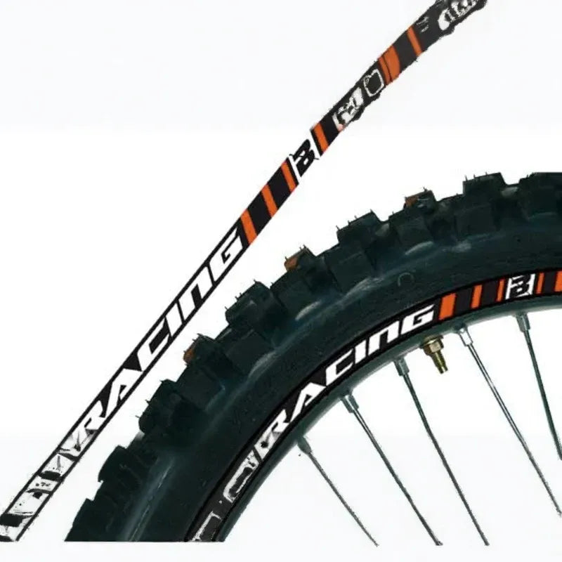 BLACKBIRD Wheel Graphic Stickers Orange Universal