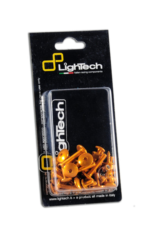 LighTech License Plate Holder Screwing Set Anodized Gold Yamaha R1
