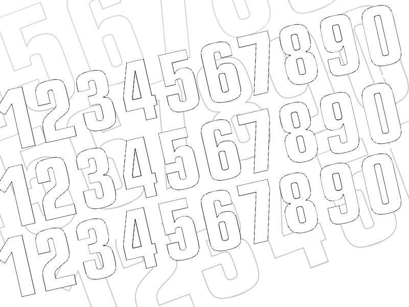 BLACKBIRD Race Number 6 16x7,5cm White