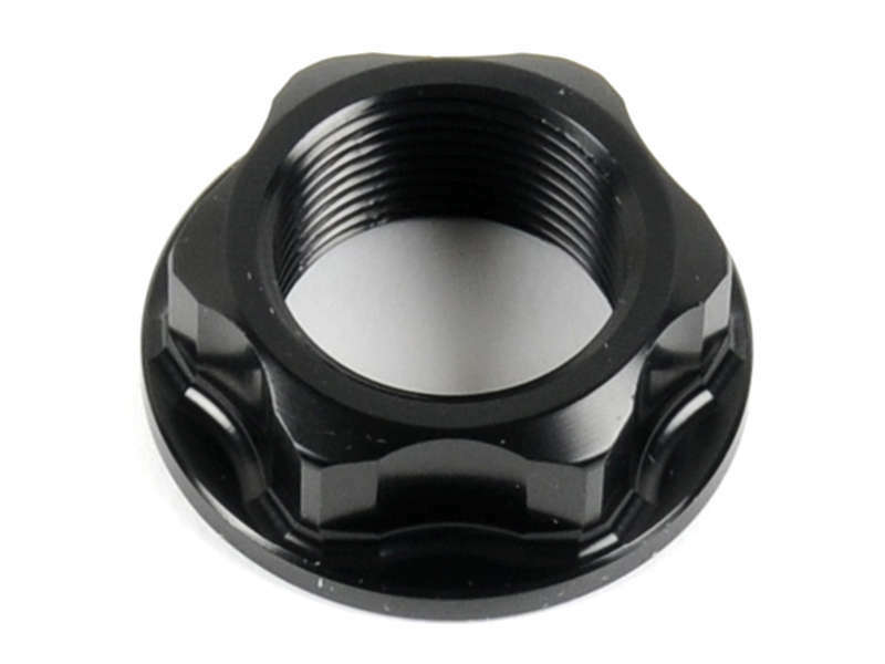 LighTech Nut Rear Wheel Axle - Ergal M24x1.50 - Schwarz