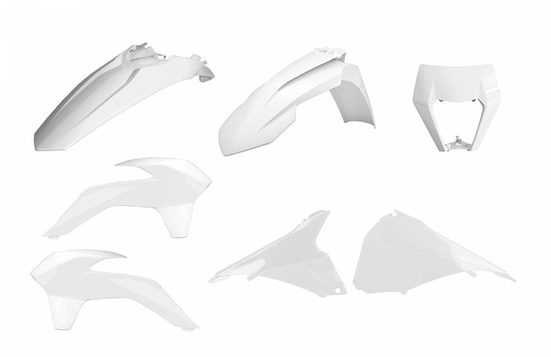 POLISPORT Enduro Restyle Plastic Kit White KTM EXC/EXC-F