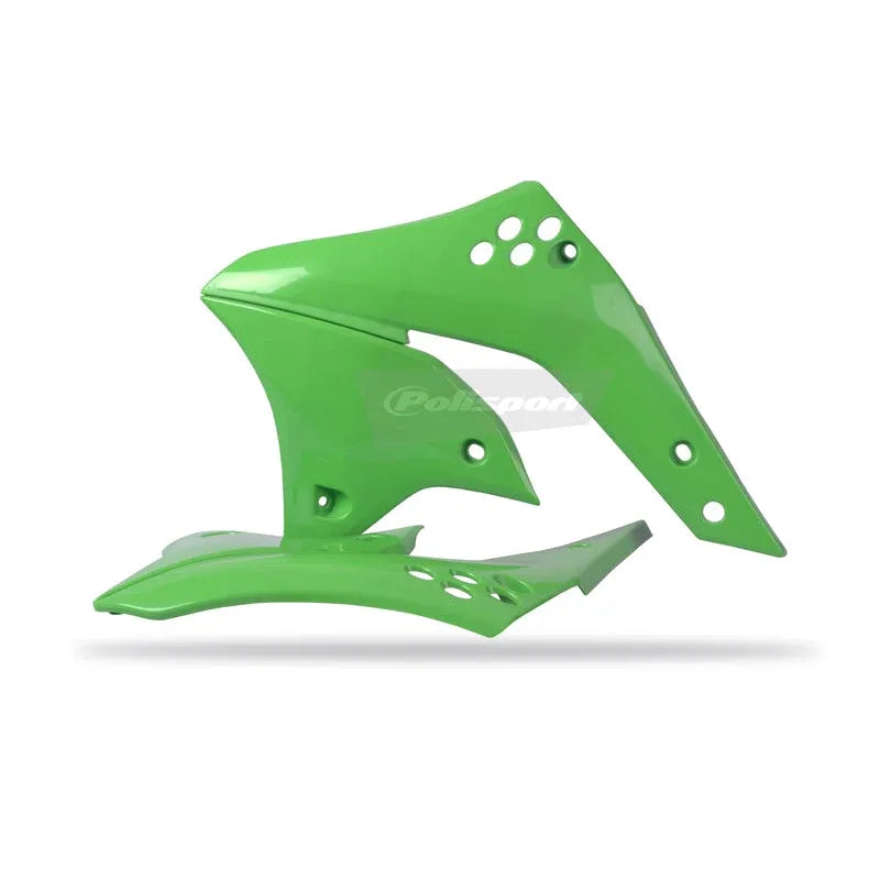 POLISPORT Radiator Covers Green Kawasaki KX250F