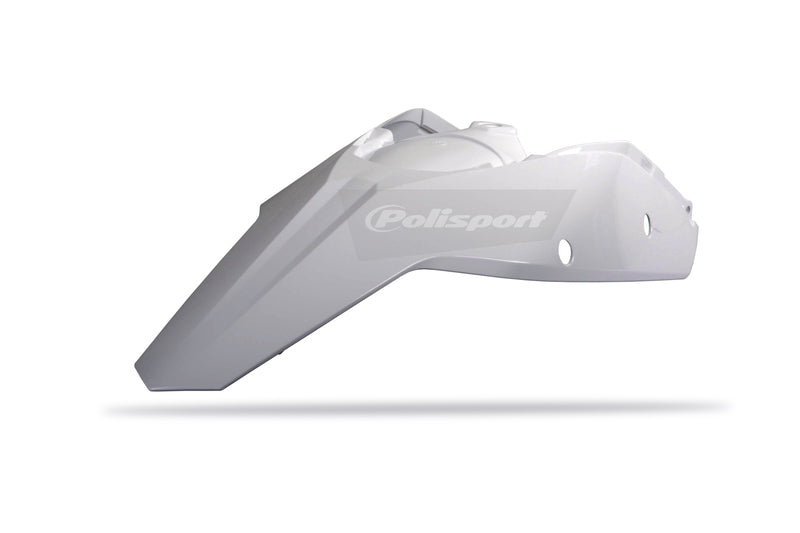 POLISPORT Rear Fender + Integrated Side Panels White KTM