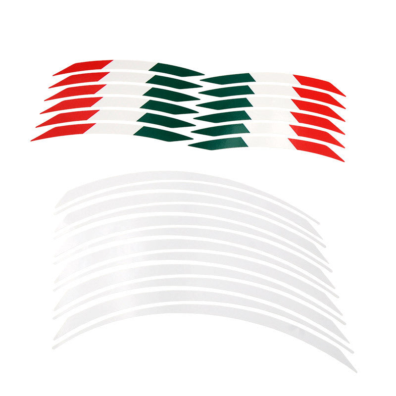 LighTech Wheel Rim Tape White/Italian Flag