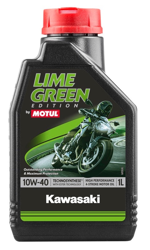 Motul Lime Green Kawasaki Motor Oil 4T 10W40