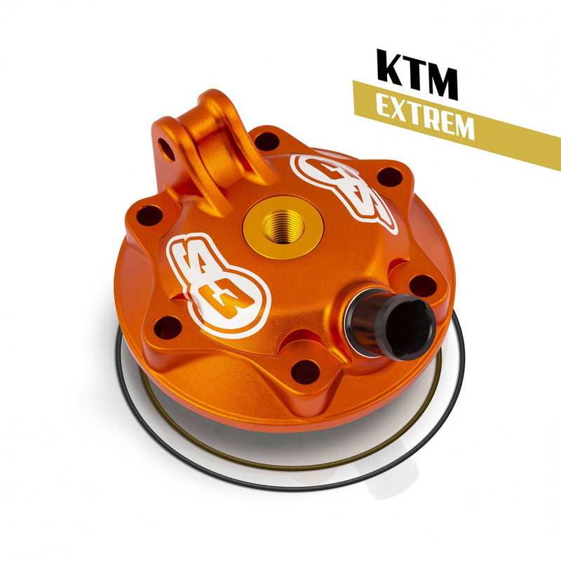 S3 Parts Extreme Enduro Cylinder Head & Insert Kit Low Compression Orange KTM
