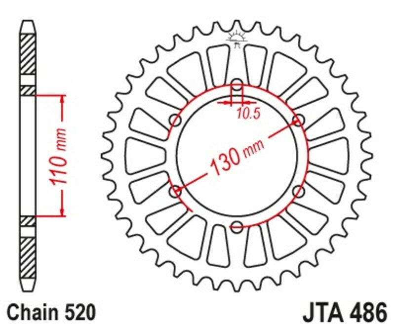 JT Rear Sprocket JTA486