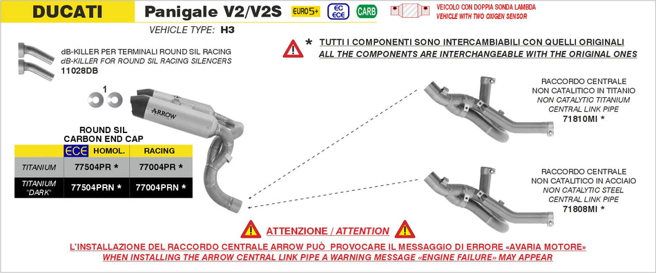 Arrow Honda CBR 600 RR 2024-2025 – dB-Killer for Indy Race EVO racing silencer