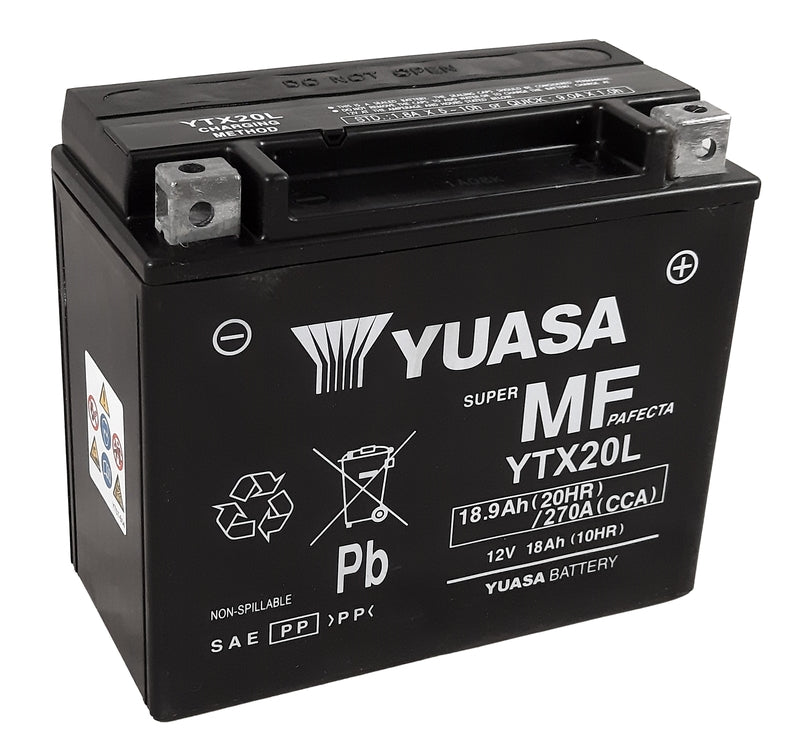 YUASA WC-Batterie, wartungsfrei, werksaktiviert - YTX20L FA