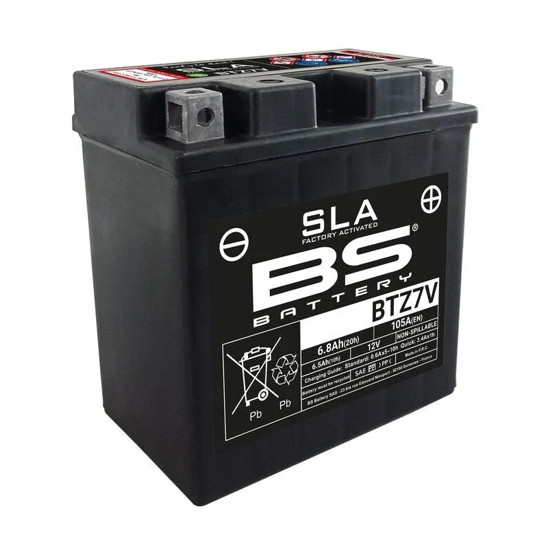 BS BATTERY SLA-Batterie, wartungsfrei, werkseitig aktiviert - BTZ7V