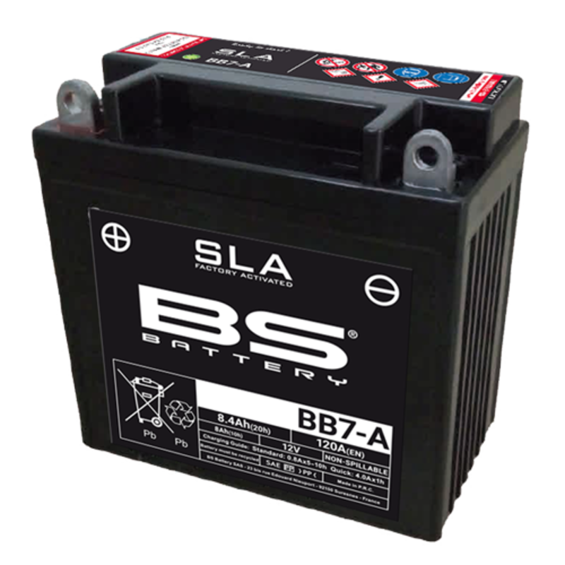 BS BATTERY Konventionelle Batterie mit Säurepack - BB7-A
