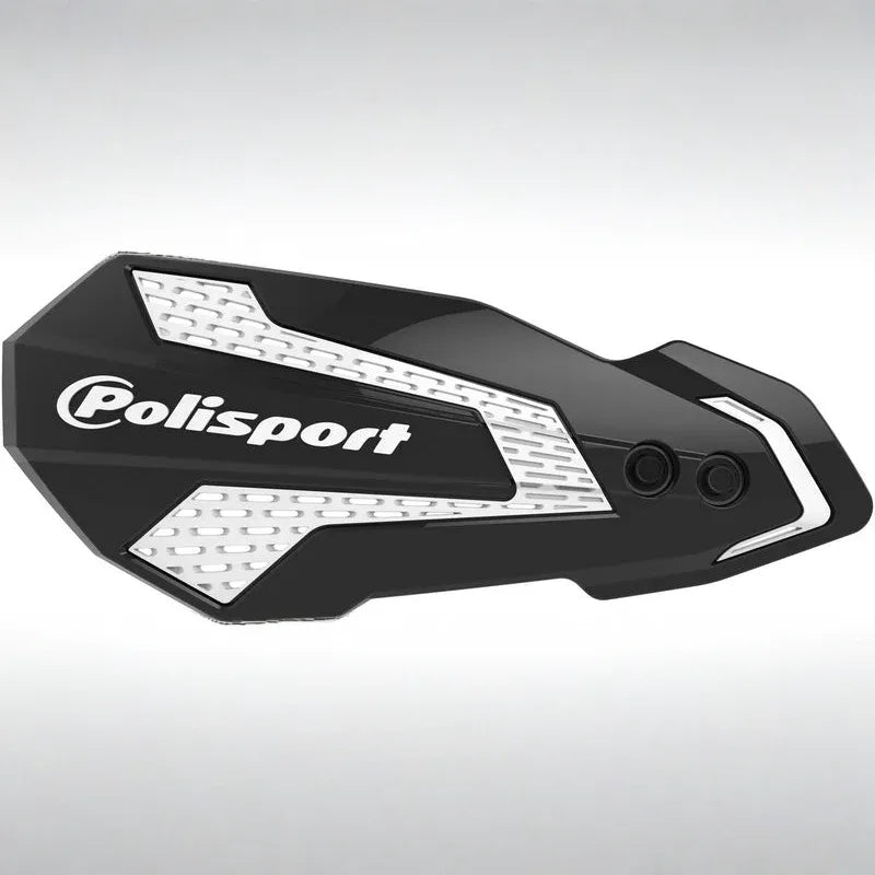POLISPORT MX Flow Handguards Black / White - Kawasaki KX250F / 450F