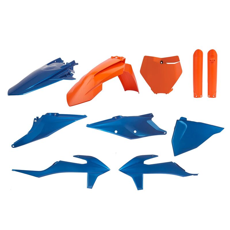 Polisport Metal Flow Plastic Kit Blue/Orange