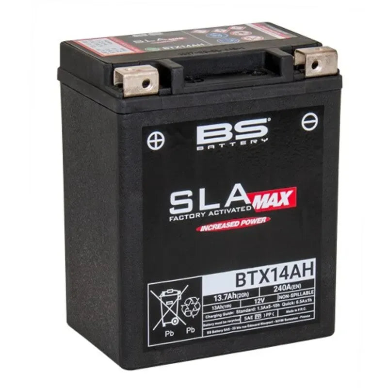 BS BATTERY SLA Max Batterie wartungsfrei werksaktiviert - BTX14AH MAX FA