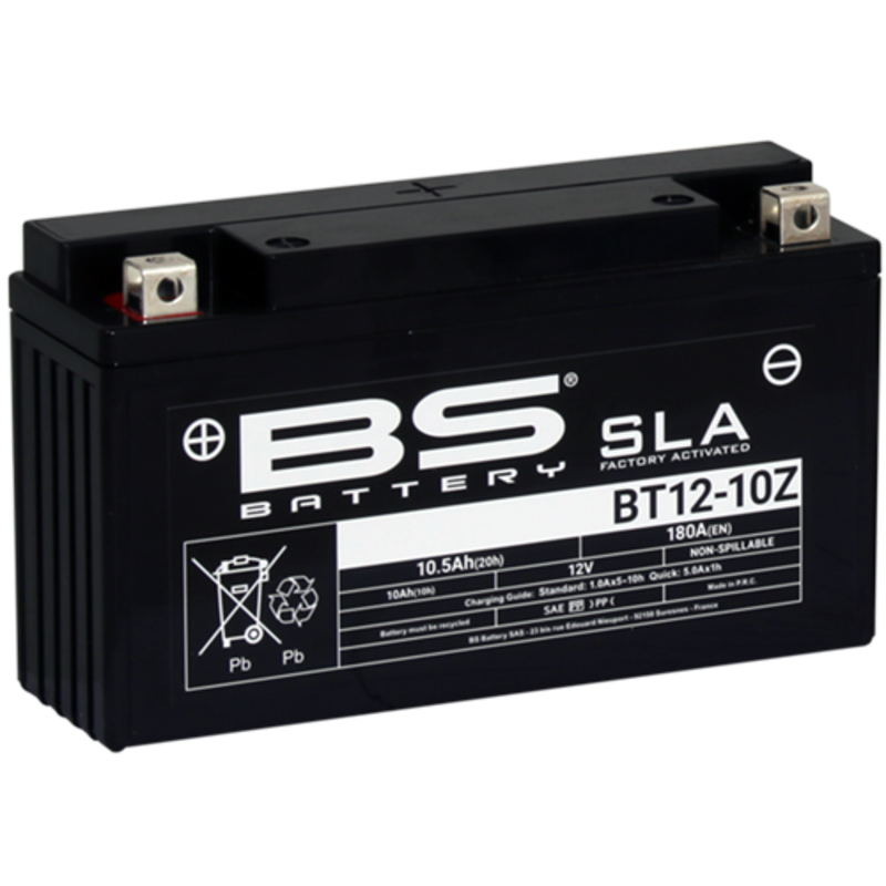 BS BATTERY SLA-Batterie, wartungsfrei, werksaktiviert - BT12-10Z
