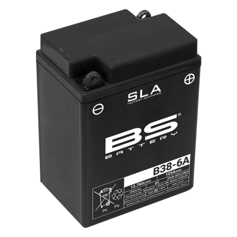 BS BATTERY SLA-Batterie, wartungsfrei, werksaktiviert - B38-6A