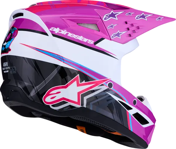 Alpinestars Helm Jeugd SM3 FALCON Paars/Wit/Roze