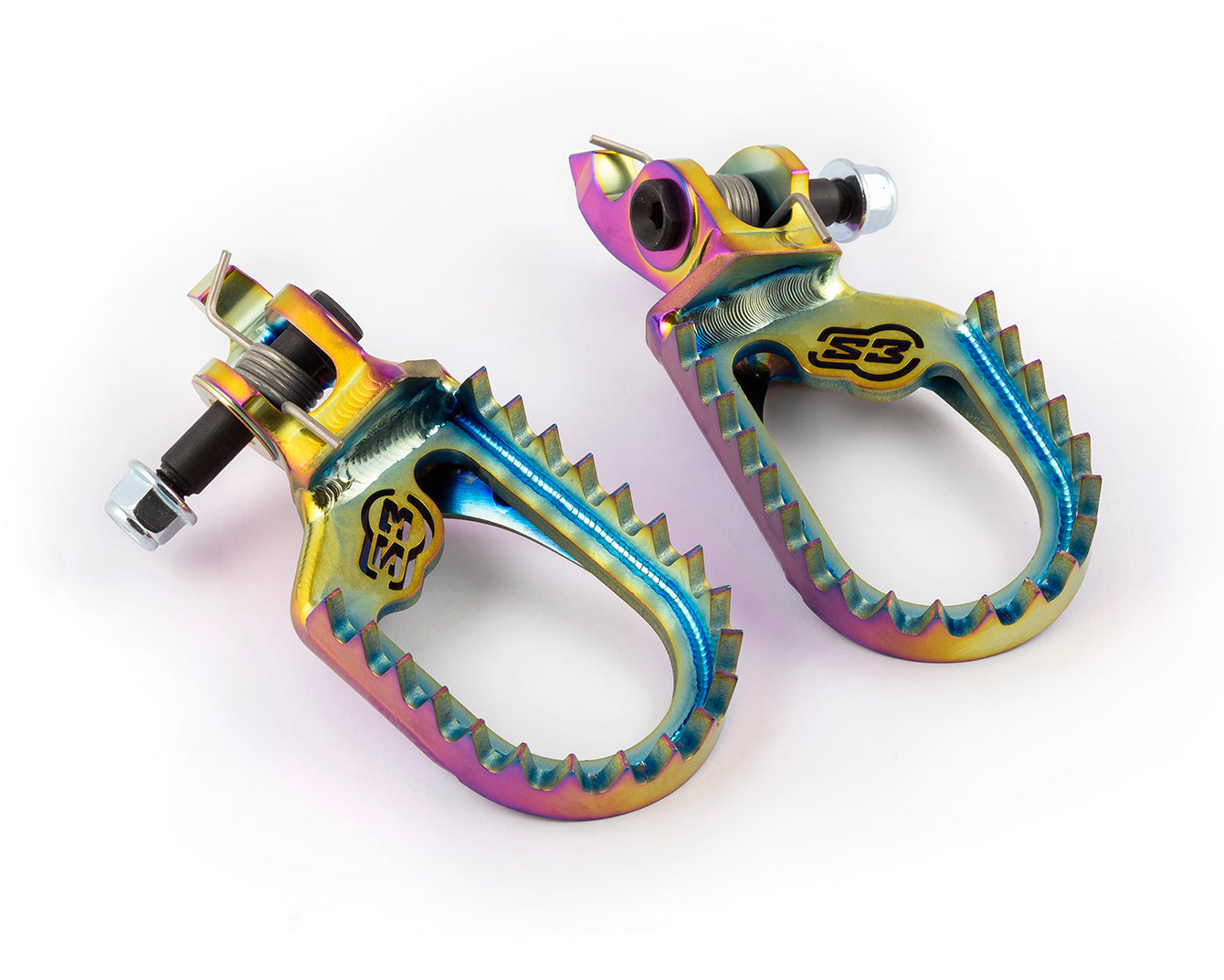S3 Parts TITANIUM S3 FOOTPEGS TRIUMPH LOW BACK