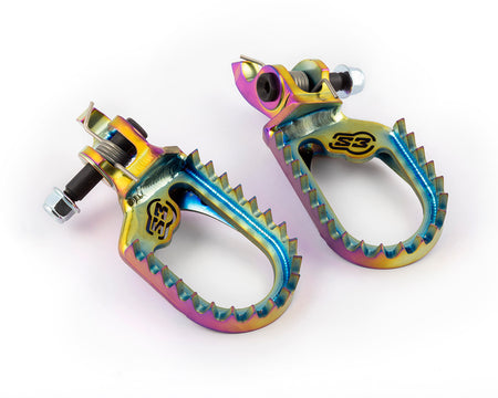 S3 Parts TITANIUM S3 FOOTPEGS TRIUMPH LOW BACK