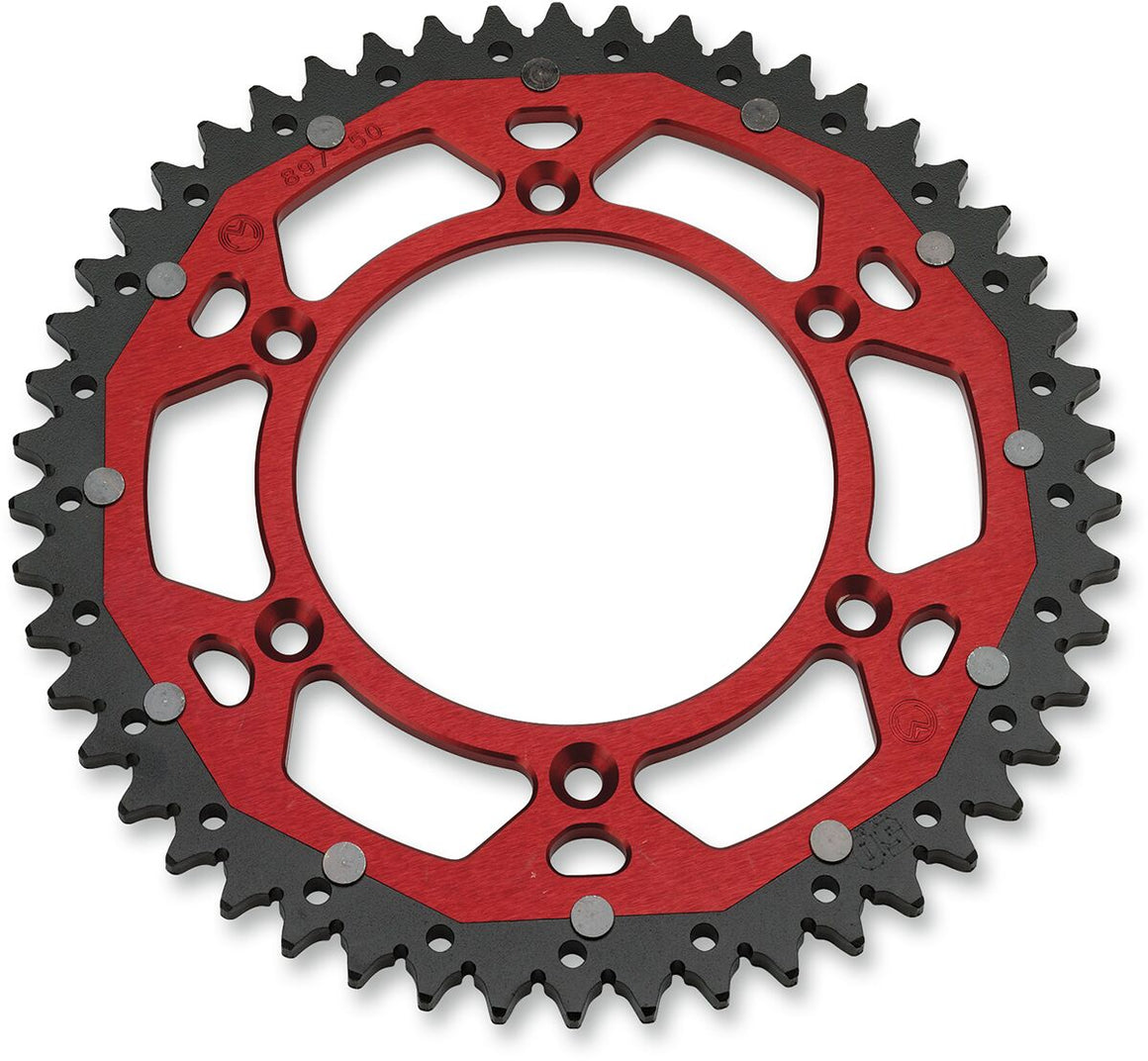MOOSE Racing achtertandwiel staal rood | Femon Parts