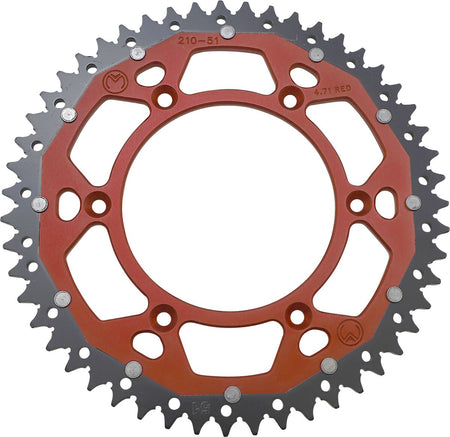 MOOSE Racing achtertandwiel staal rood | Femon Parts