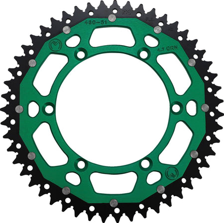 MOOSE Racing achtertandwiel staal groen - Kawasaki (1979-2022) | Femon Parts