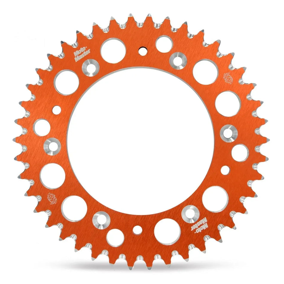 Moto-Master achtertandwiel aluminium oranje