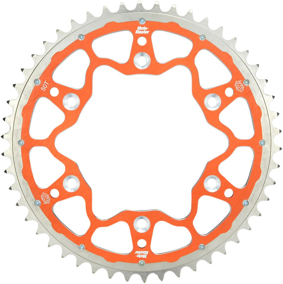 Moto-Master Fusion achtertandwiel aluminium oranje
