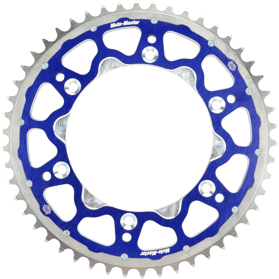 Moto-Master Fusion achtertandwiel aluminium blauw - Yamaha WR-250 F / WR-450 F e.a. (2000-2026)