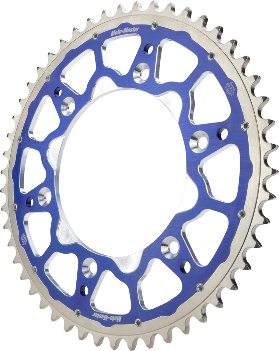 Moto-Master Fusion achtertandwiel aluminium blauw - Yamaha WR-250 F / WR-450 F e.a. (2000-2026)