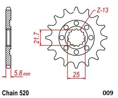 Moto-Master Ultralight voortandwiel staal - Kawasaki KX-450 (2021-2023)