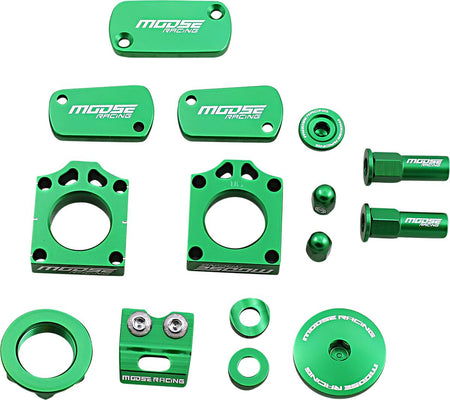 MOOSE Racing kettingsysteem onderdelen groen - Kawasaki (2019-2022) | Femon Parts