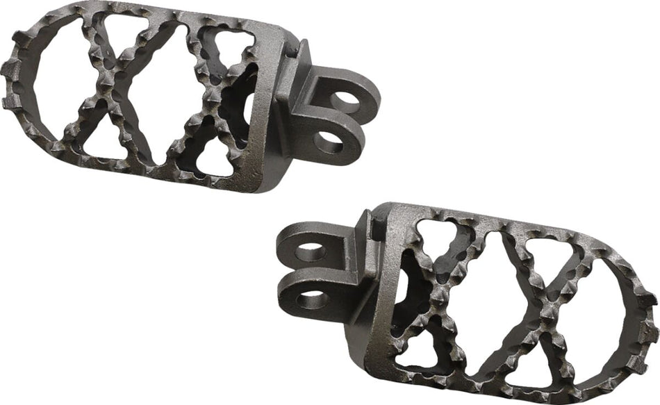 MOOSE Racing Pro Series voetsteunen chroom - Suzuki DR Z-400 / DR Z-400 SM (2000-2008) | Femon Parts